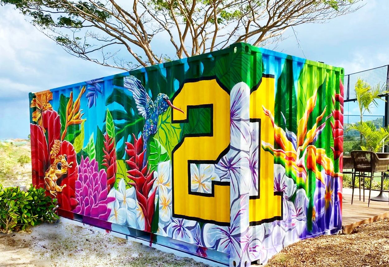 "Caribe 21" 2026
by Jaime Díaz 
Industrial Paint Spray, Acrylic-latex water based and industrial Var