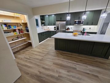 kitchen remodel with pantry and custom cabinets