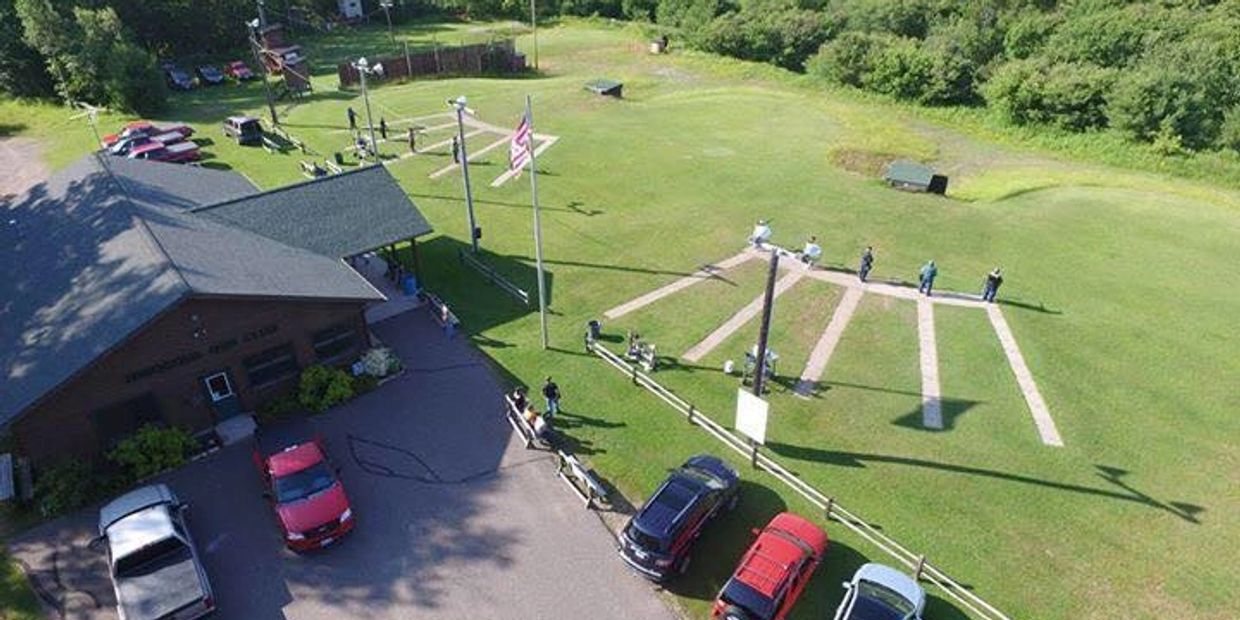 Arial view of the Minocqua Gun Club trap fields.