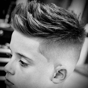 Simple clean cut for kids 12 and under, fast and comfortable for young customers.