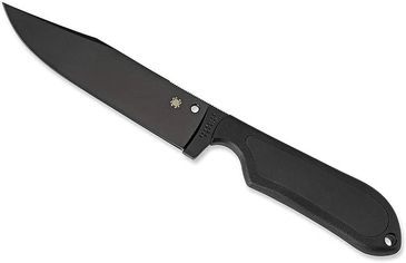 Spyderco Perrin Street Bowie Fixed Blade Utility Knife with 5.05" VG-10 Steel Black Blade and Premiu