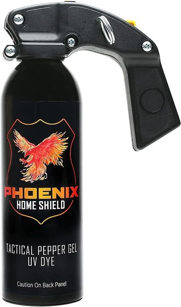 Phoenix Home Shield – Home Defense Unit - Pepper Gel with UV Dye - Full Grip, Pull Pin, Gel is Safe 