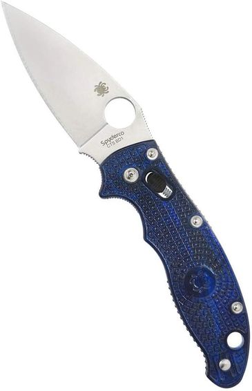 Spyderco Manix 2 Lightweight Signature Knife with 3.37" CTS BD1 Steel Blade and Translucent Blue FRC