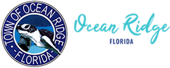 Town of Ocean Ridge, Florida logo with turtle.