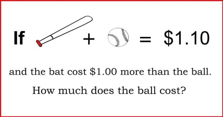 A Bat and Ball question.
