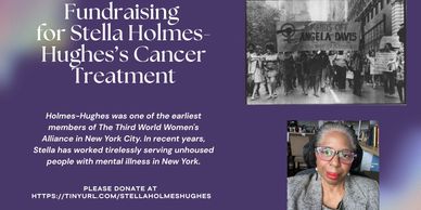 Fundraising campaign for Stella Holmes-Hughes's cancer treatment and mental health work.