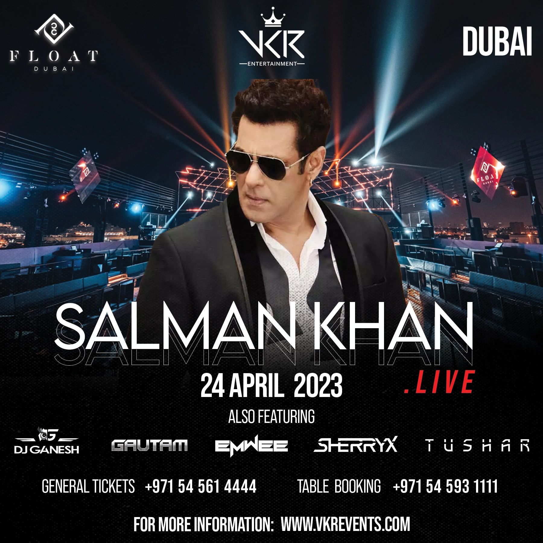 Salman Khan in Float Dubai for the VKR Experience