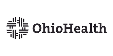 OhioHealth logo with a circular woven pattern next to the text.
