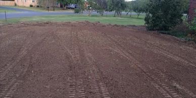 yard grading and topsoil harley rake for grass seed bed preparation