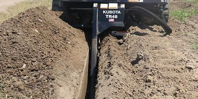 Trenching for underground utility installation