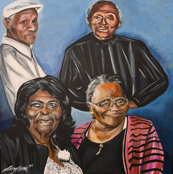 Gallery Wrapped Canvas
4 people 
Size: 24" x 24"
Medium: Acrylic