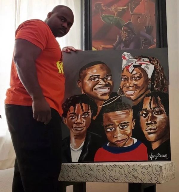 Gallery Wrapped Canvas
5 people (Family of 5, 5 different photos)
Size: 36" x 36"
Medium: Acrylic
