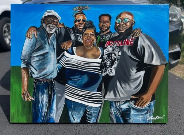 Gallery Wrapped Canvas
5 people (Family of 5, Family photo)
Size: 30" x 40"
Medium: Acrylic