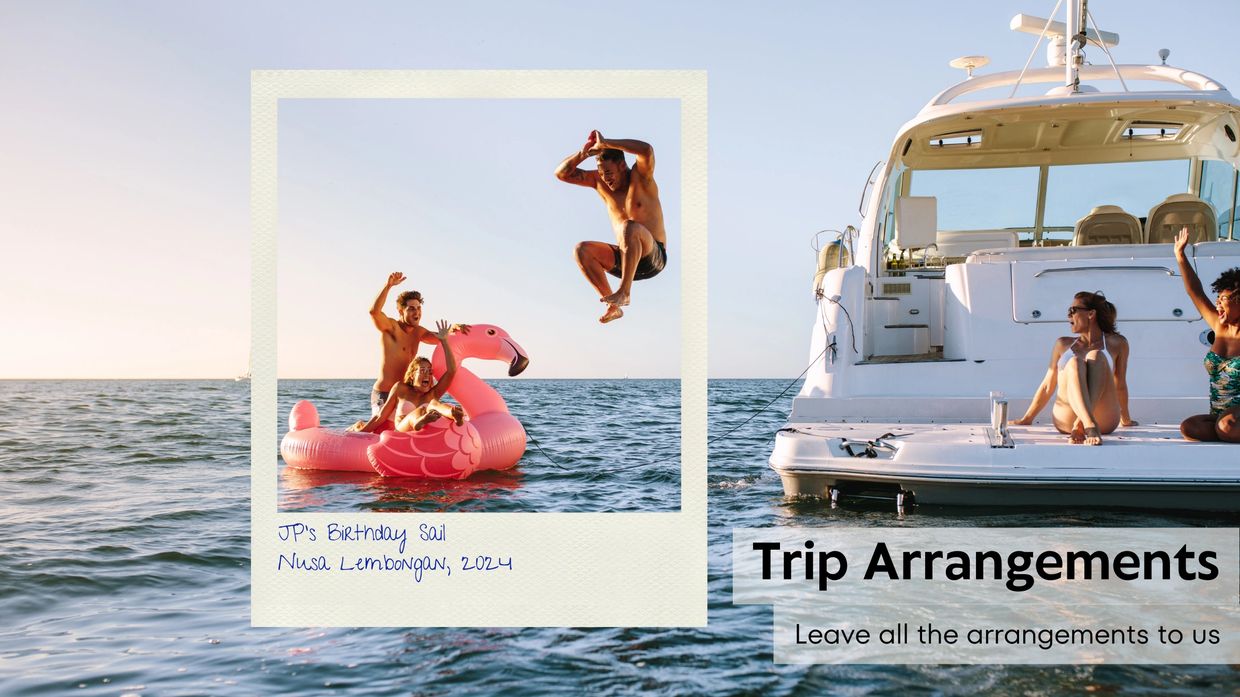group enjoying a fun day out on a catamaran