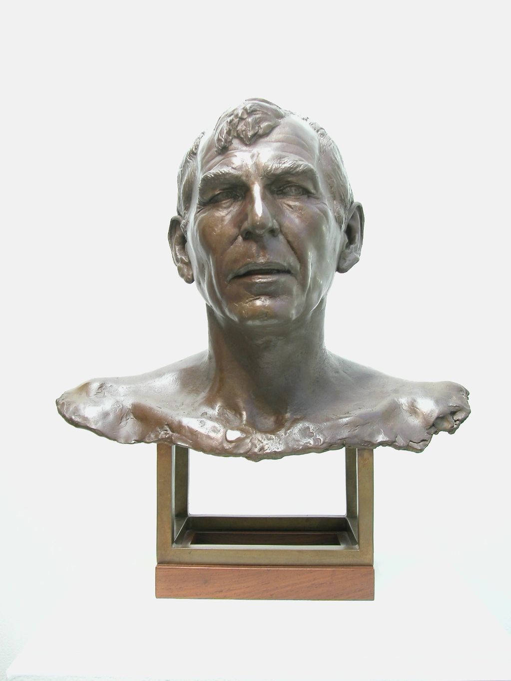 Life size bronze portrait bust of Stephen Werlick by Thomas Marsh