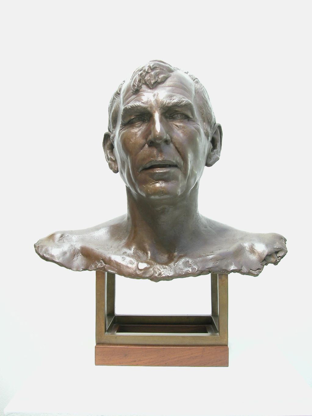 Life size bronze portrait bust of Stephen Werlick by Thomas Marsh