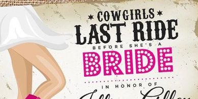 Bachelorette cowboy invitation