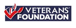 Logo of Veterans' Foundation with patriotic design.