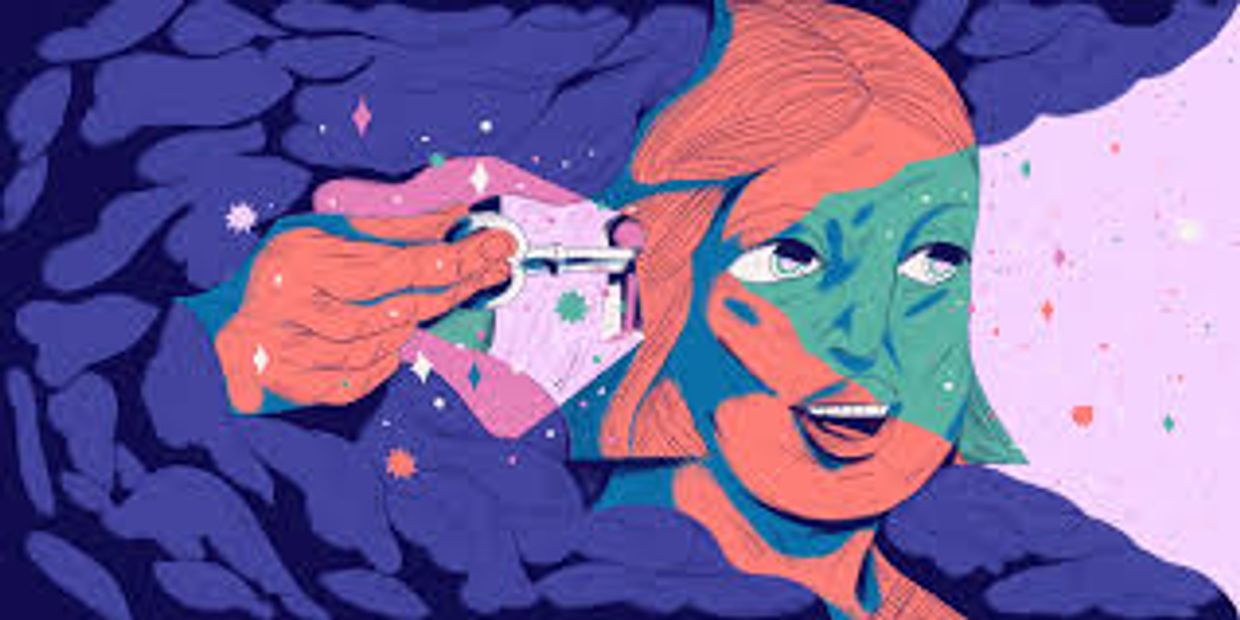 Image of light going through a woman's head showing her KAP journey