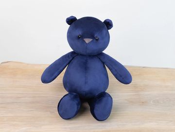 Royal blue teddy bear