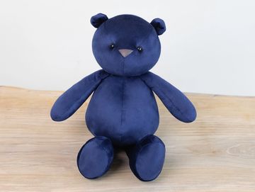 Royal blue teddy bear