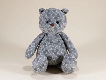 Grey pattern teddy bear