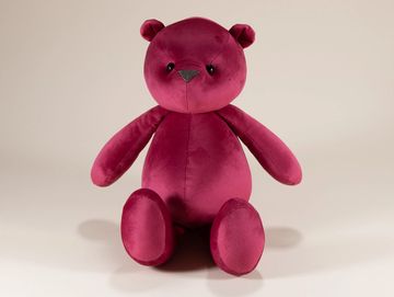 Bright pink teddy bear