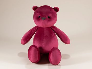 Bright pink teddy bear