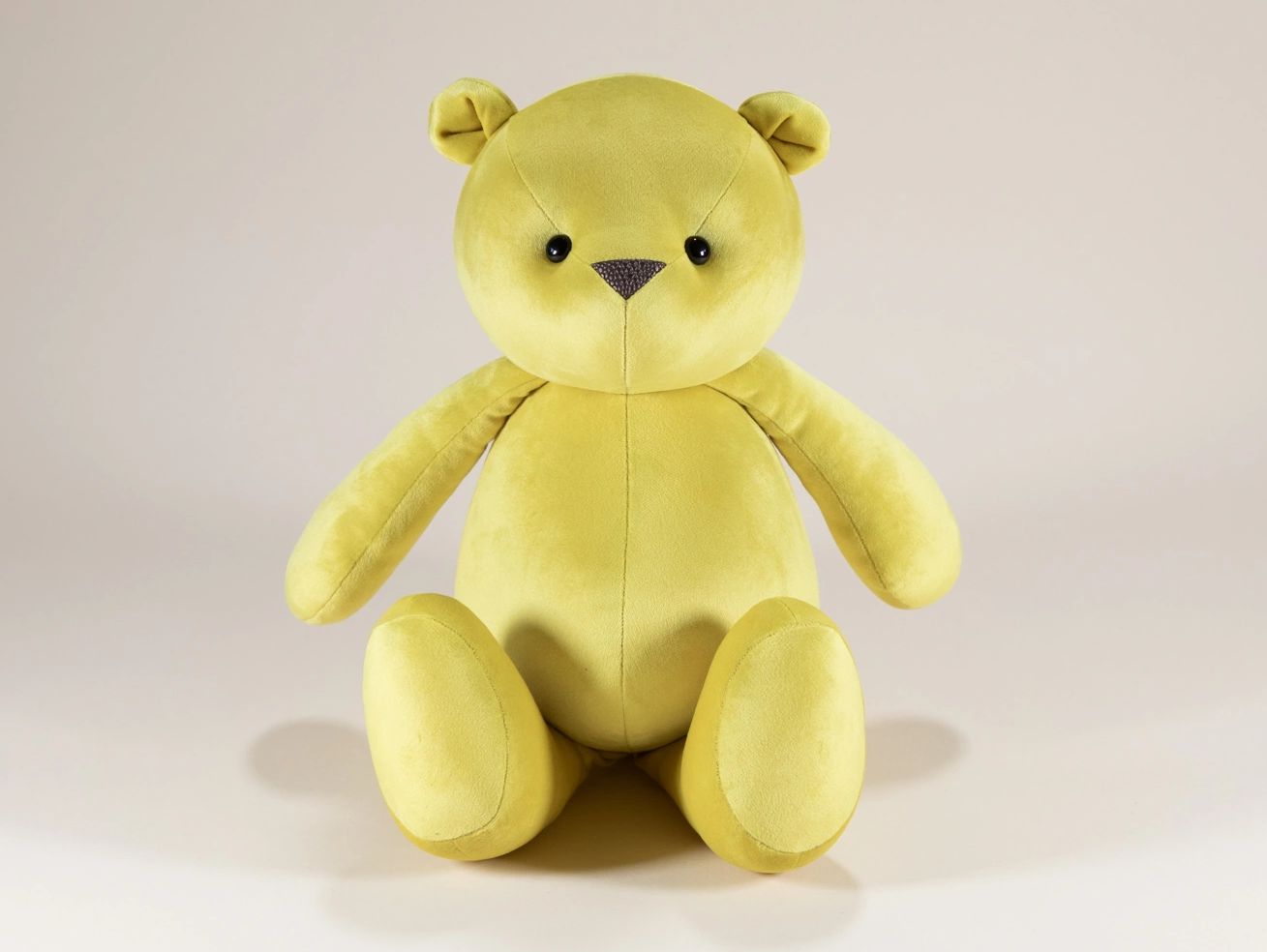 Lemon yellow teddy bear