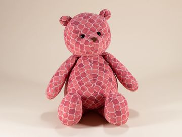 Red pattern teddy bear