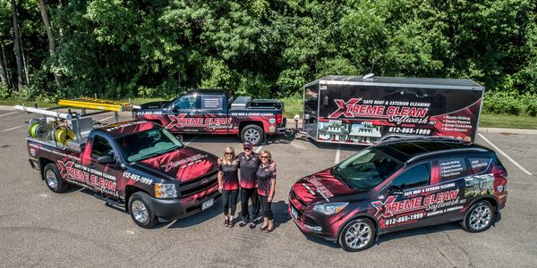 Xtreme Clean Softwash Team and Trucks in Shakopee Minnesota