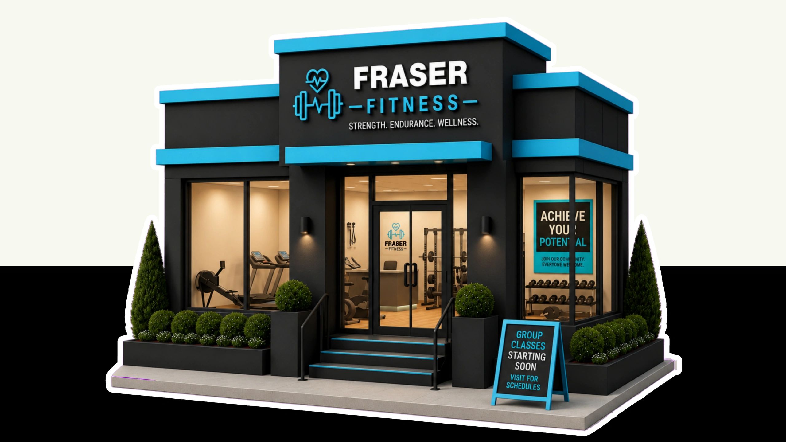 Fitness centre building 