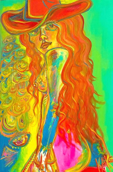 "Mujer Vaquera"
Acrylic and Oil on Canvas 
2024 