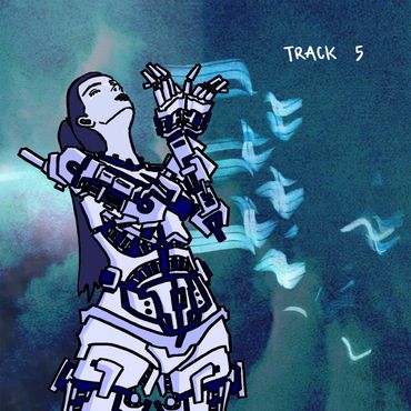 track 5. album concept. digital illustration on photography edit.