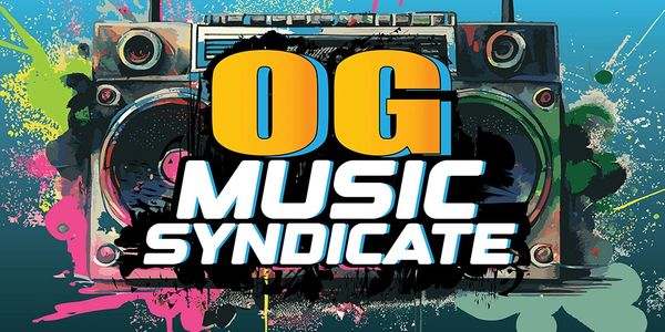 Colorful graffiti-style logo with a boombox and bold text 'OG Music Syndicate'.
