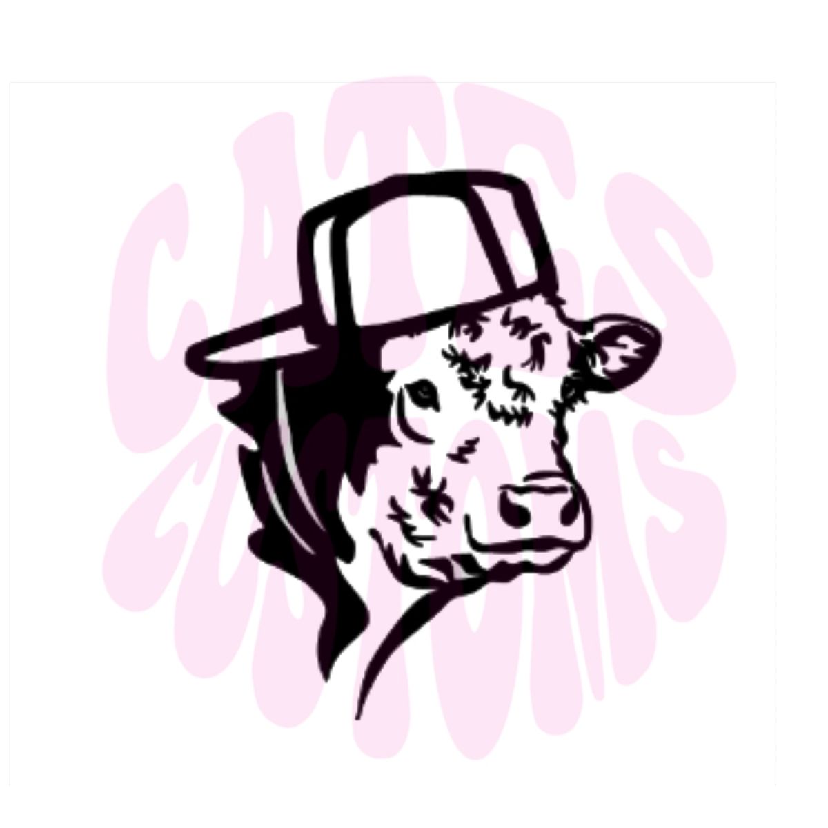 Heifer with backwards hat