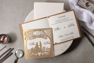 modern wedding invitation