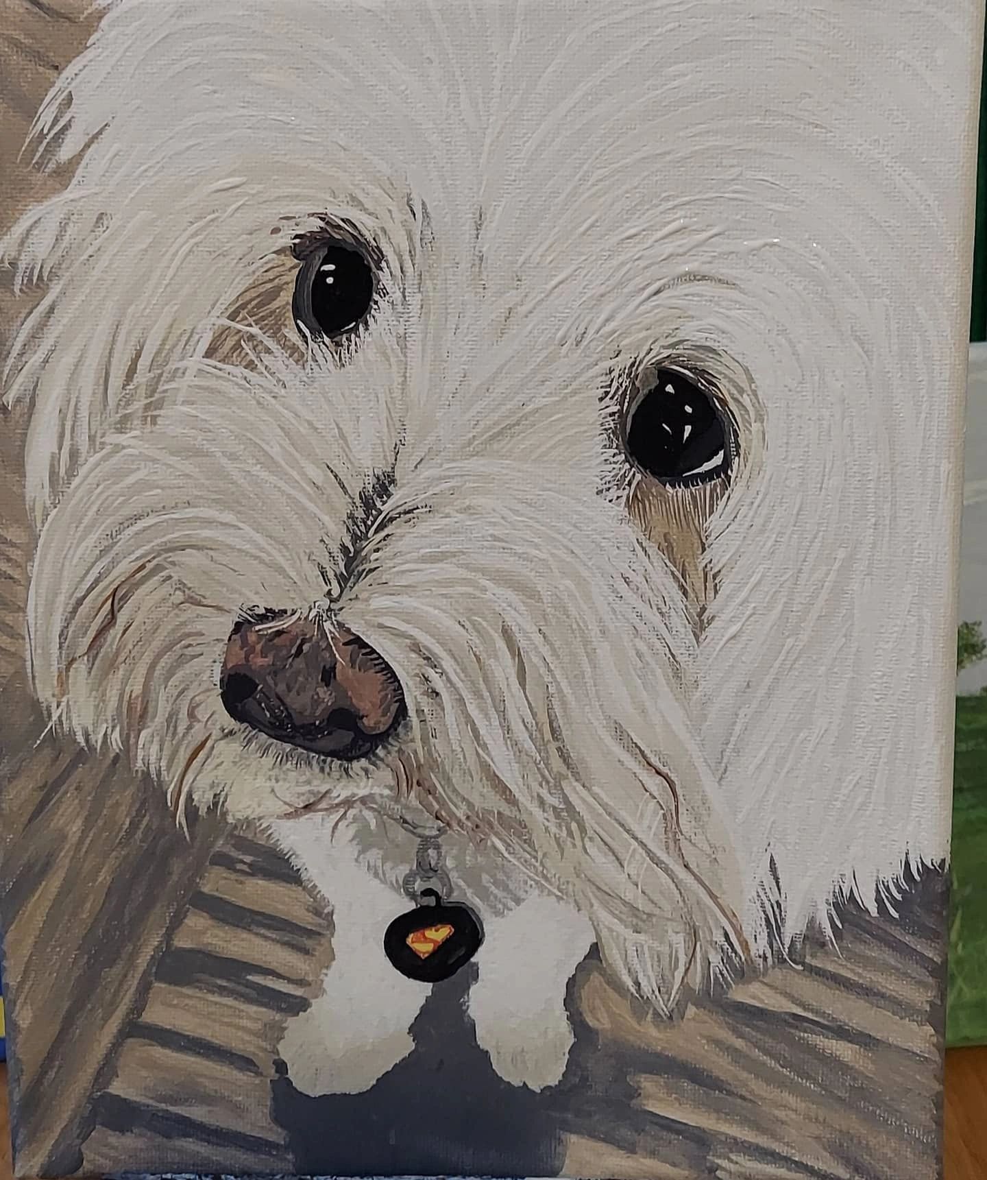 This is Harley. I love doing paintings of animals!