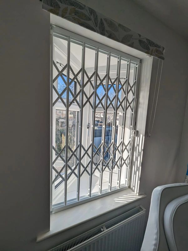Collapsible security gates London manufactured for secure residential and commercial entrances