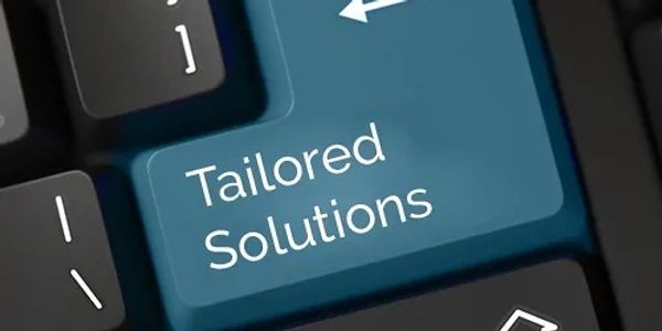 Image featuring key named Tailored Solutions
