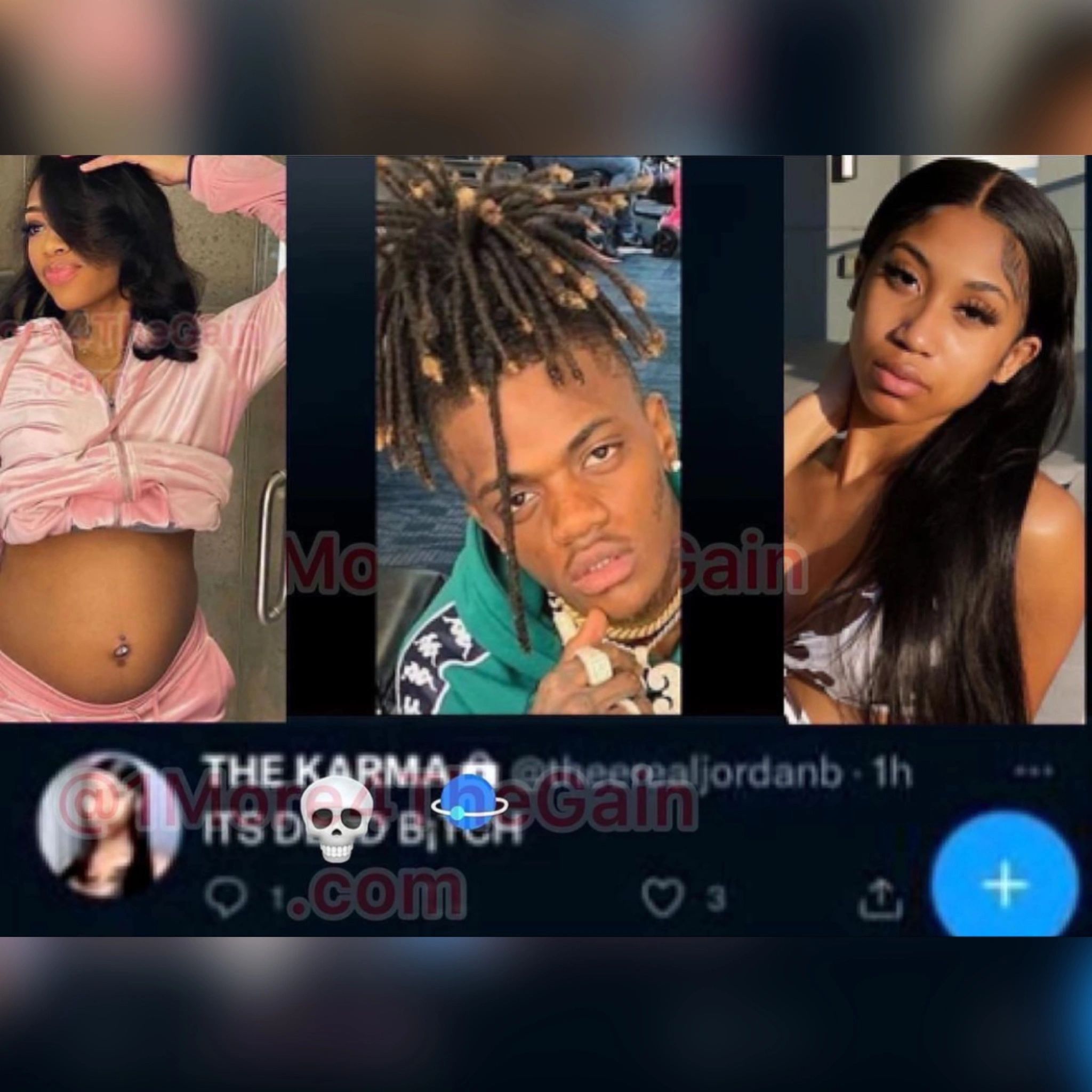 jaydayoungan baby mama Jordan b fights his gf carena vonchae