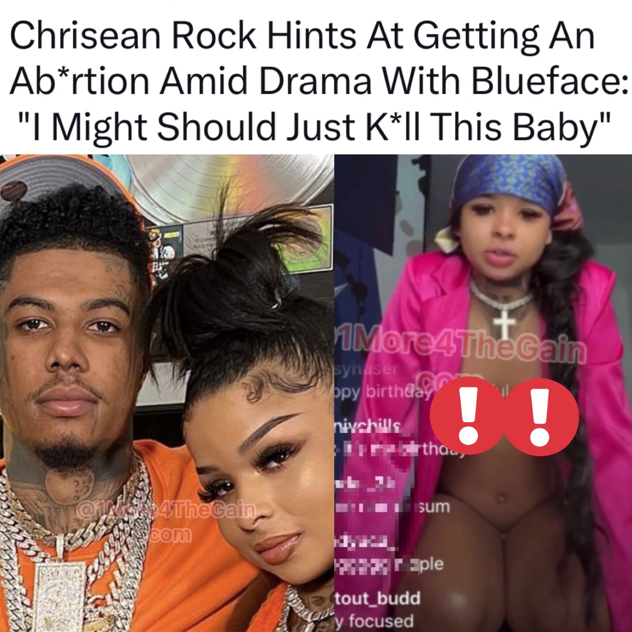 ChriseanRock nip slip live - 1More4TheGain