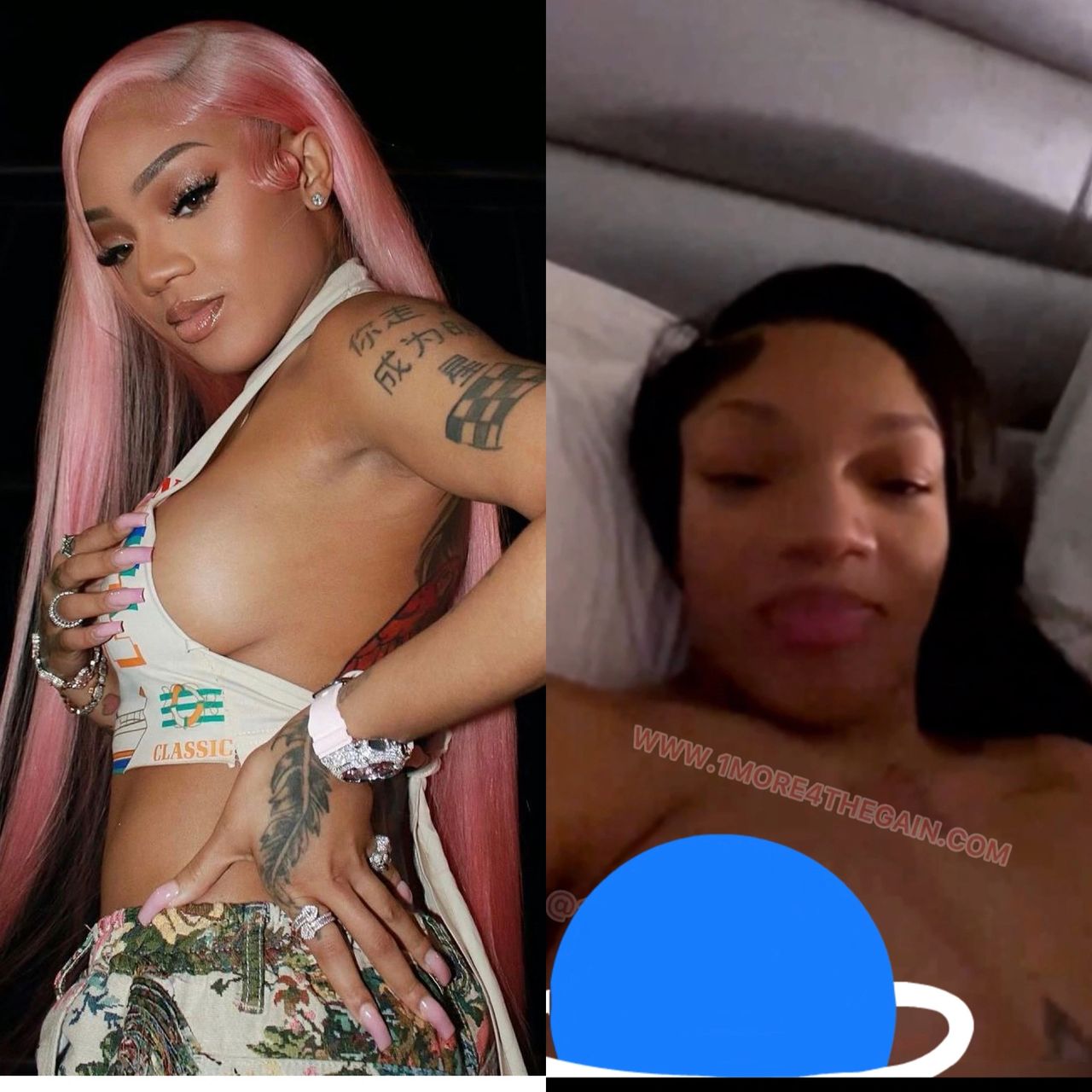 Litleakers  #Glorilla responds to viral Nip-Slip video that