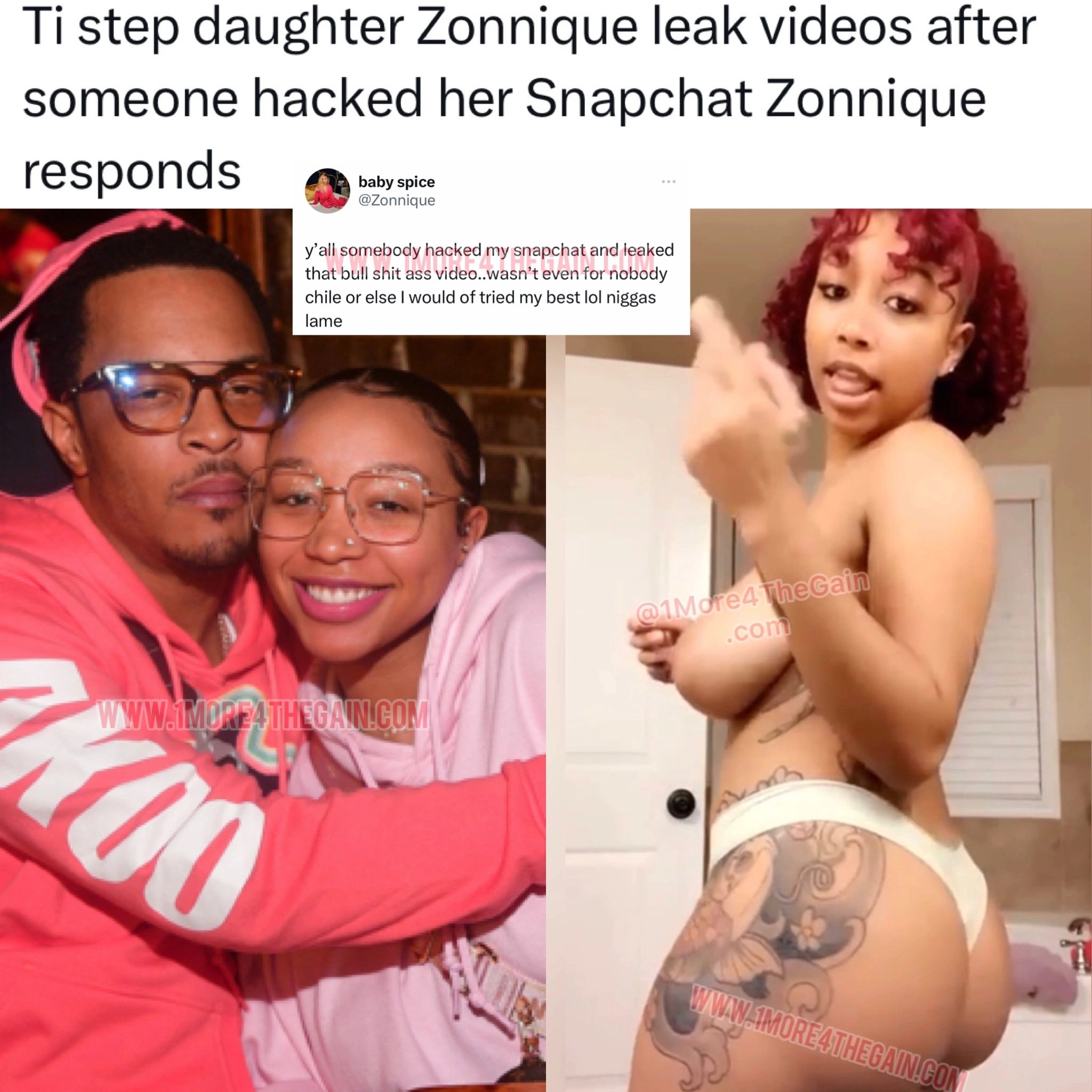 Ti step daughter Zonnique leak videos after someone hacked