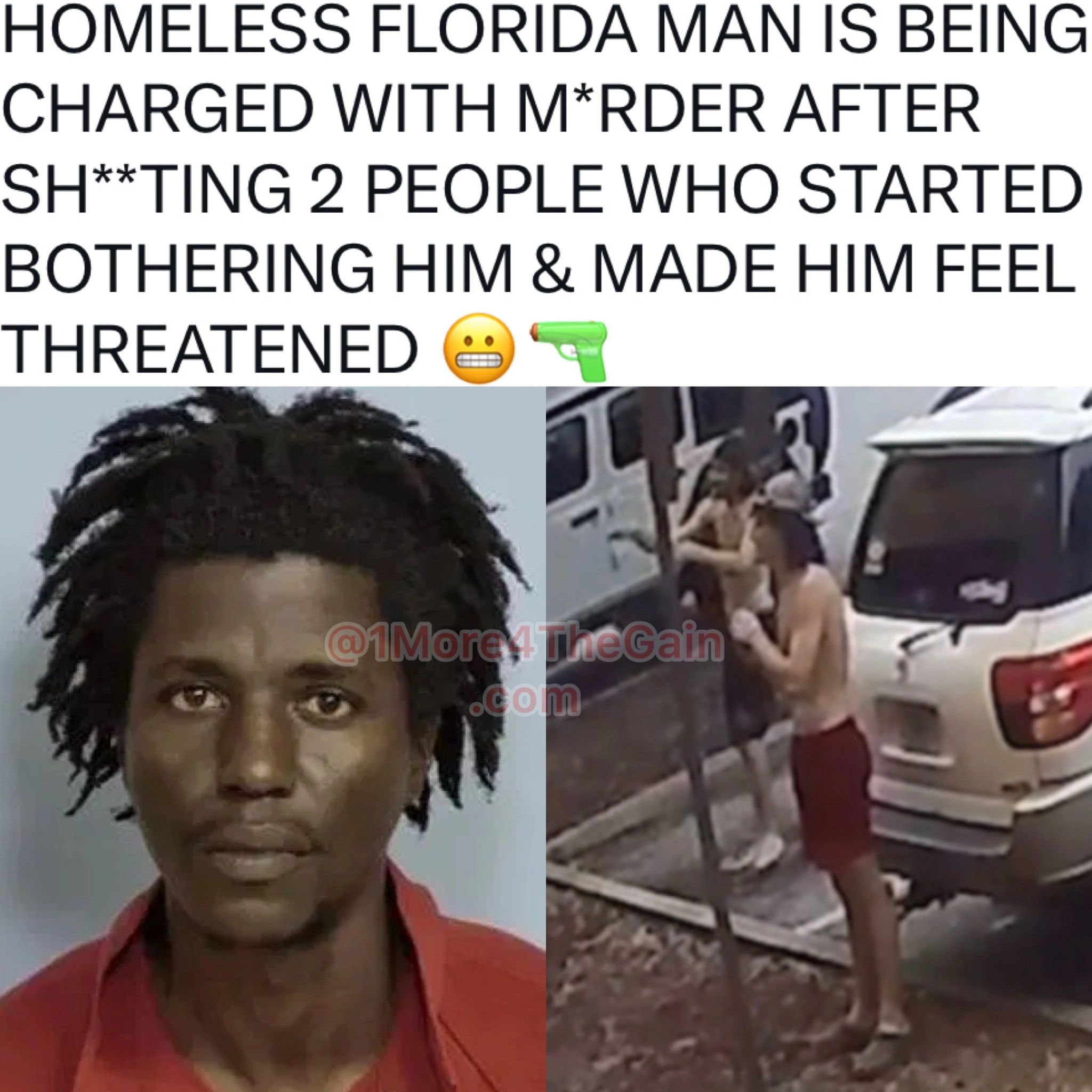 HOMELESS FLORIDA MAN IS being charged WITH MURDER AFTER SHOOTING