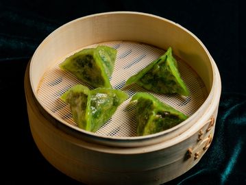 Spinach & mushroom dumplings