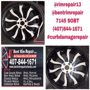 Wheel repair before (Top Left)
And after (Bottom Right)
And socials in Top Right