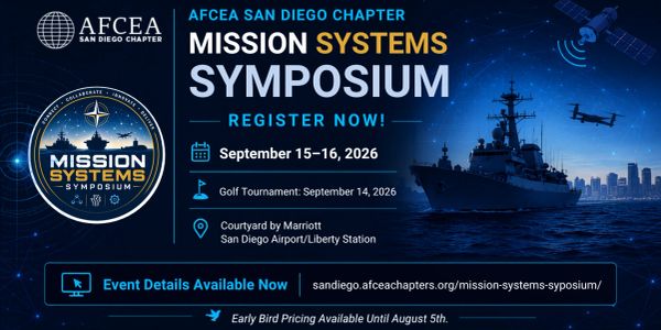 AFCEA San Diego Chapter Mission Systems Symposium announcement for September 2026.