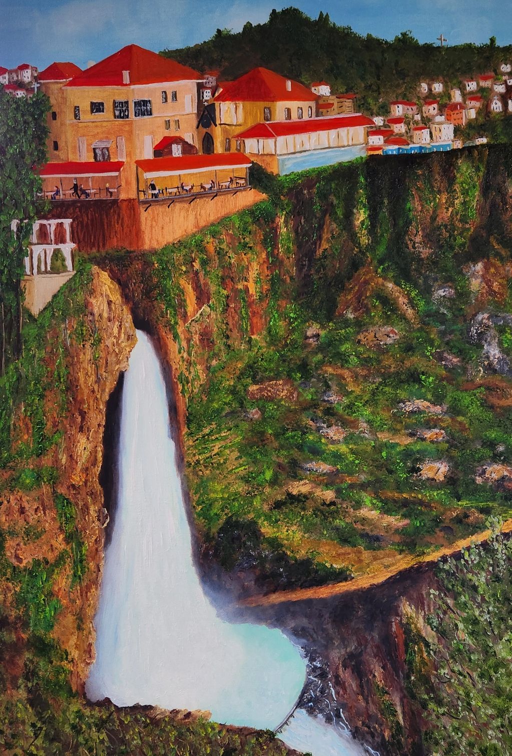 Majestic Jezzine 
24x26x1.5 gallery-wrapped original oil on canvas