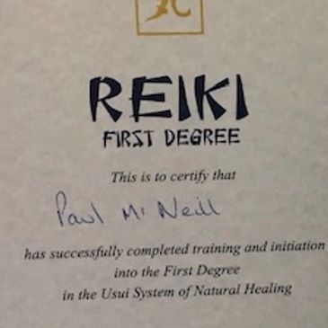 Certificate for Reiki Second Degree training.